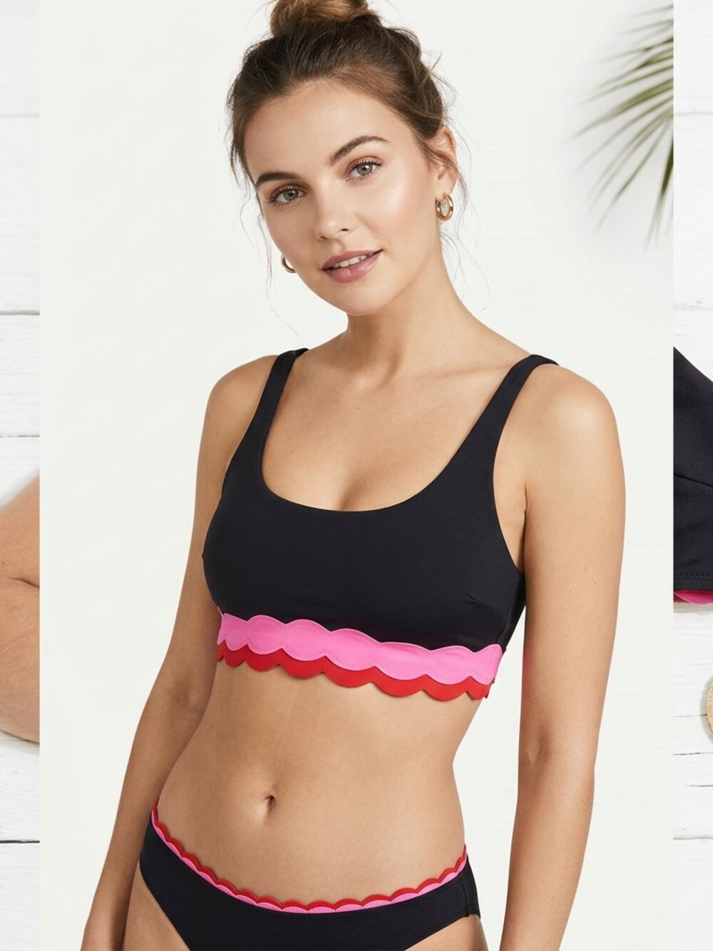 Beach Riot Marin Bikini Top Black Size Small Swim Top